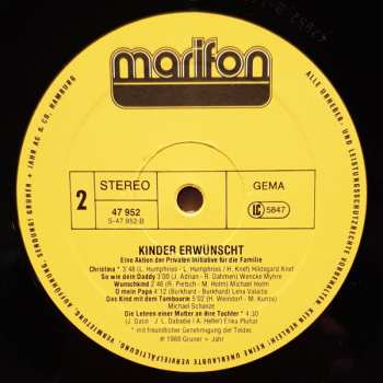 LP Various: Kinder Erwünscht 