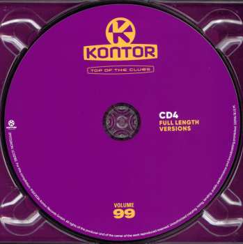 4CD Various: Kontor - Top Of The Clubs Volume 99