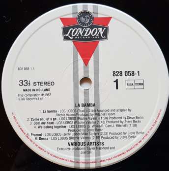 LP Various: La Bamba (Original Motion Picture Soundtrack)