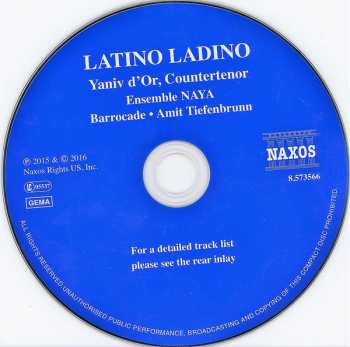 CD Various: Latino Ladino, Songs Of Exile And Passion