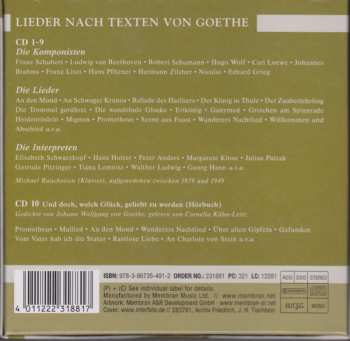 10CD/Doos Various: Lieder Nach Texten Von Goethe