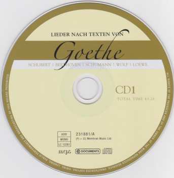 10CD/Doos Various: Lieder Nach Texten Von Goethe