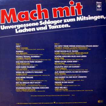 LP Various: Mach Mit Unvergessene Schlager Zum Mitsingen, Lachen Und Tanzen