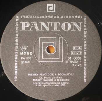 4LP/Doos Various: Míl'niky Revolúcie A Socializmu 1921 - 1976