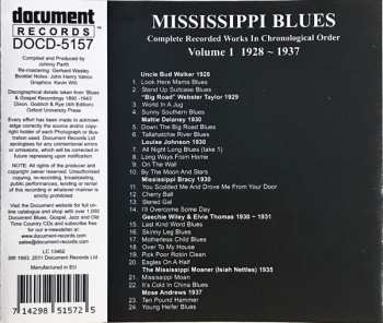 CD Various: Mississippi Blues Volume 1 1928~1937