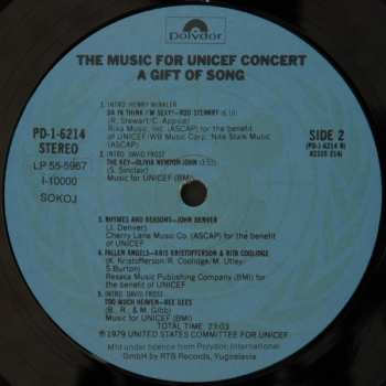 LP Various: Music For Unicef Concert: A Gift Of Song