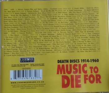 2CD Various: Music To Die For. Death Discs 1914-1960