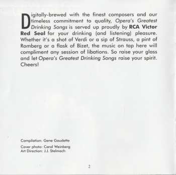 CD Various: Opera's Greatest Drinking Songs And Other Intoxicating Melodies