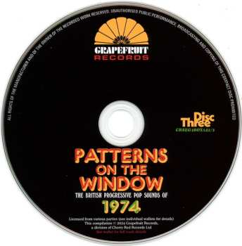 3CD/Doos Various: Patterns On The Window (The British Progressive Pop Sounds Of 1974)