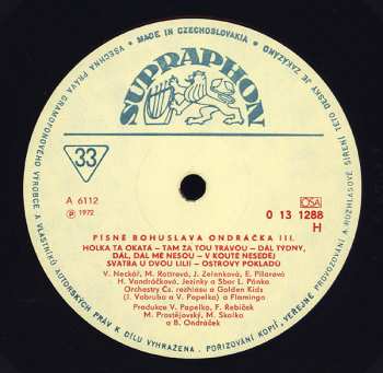 LP Various: Písně Bohuslava Ondráčka 3