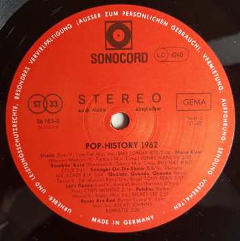 LP Various: Pop-History 1962