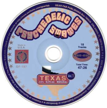 CD Various: Psychedelic States: Texas In The 60s Vol. 1