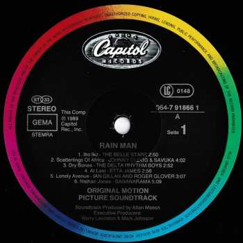 LP Various: Rain Man (Original Motion Picture Soundtrack)