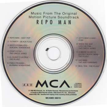 CD Various: Repo Man (Music From The Original Motion Picture Soundtrack)