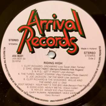 LP Various: Riding High - The Original Film Soundtrack