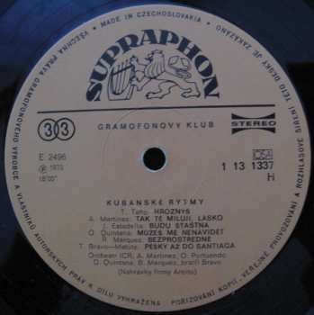 LP Various: Kubánské Rytmy