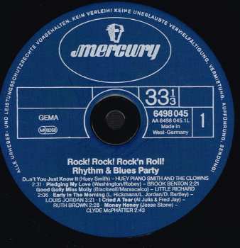 LP Various: Rock! Rock! Rock 'N' Roll! Rhythm & Blues Party