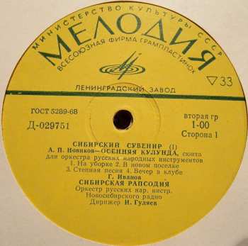 2LP/Doos Various: Сибирский Сувенир = Siberian Souvenir (2xLP + BOX)
