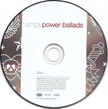 4CD/Doos Various: Simply Power Ballads (4 CDs Of Modern And Classic Power Ballads)
