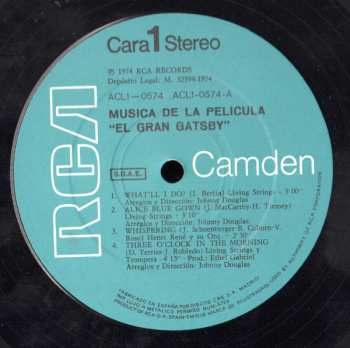 LP Various: Música De La Película "El Gran Gatsby" - The Great Gatsby