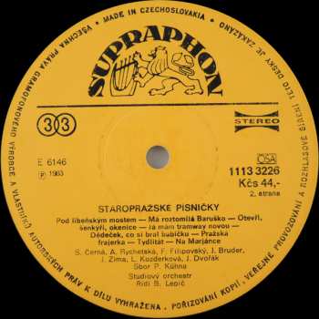 LP Various: Staropražské Písničky