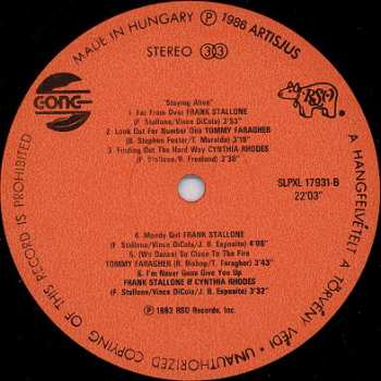 LP Various: The Original Motion Picture Soundtrack - Staying Alive (Életben Maradni)