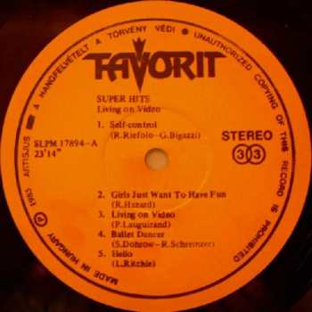 LP Various: Super Hits Living On Video