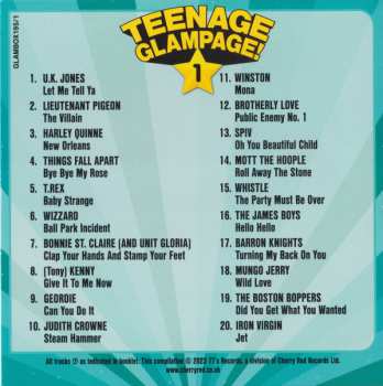 4CD/Doos Various: Teenage Glampage! (80 Glambusters Rockers, Shockers And Teenyboppers From The 70's!)