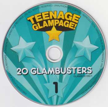 4CD/Doos Various: Teenage Glampage! (80 Glambusters Rockers, Shockers And Teenyboppers From The 70's!)