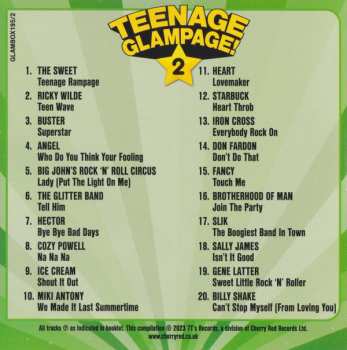4CD/Doos Various: Teenage Glampage! (80 Glambusters Rockers, Shockers And Teenyboppers From The 70's!)