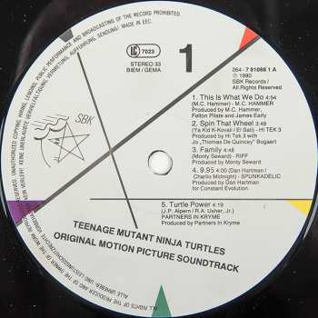LP Various: The Original Motion Picture Soundtrack Teenage Mutant Ninja Turtles
