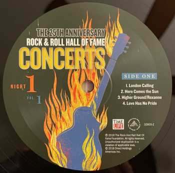 LP Various: The 25th Anniversary Rock & Roll Hall of Fame Concerts Night 1 - Vol. 1