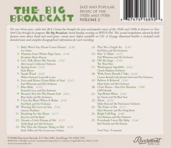 CD Various: The Big Broadcast - Volume 2 (Jazz And Popular Music Of The 1920s And 1930s)