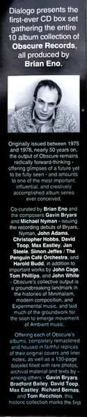 10CD/Doos Various: The Complete Obscure Records Collection 1975-1978 LTD