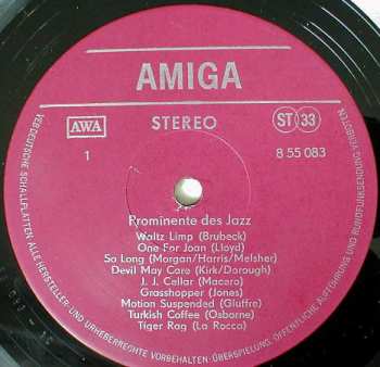 LP Various: Prominente Des Jazz