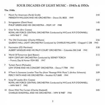CD Various: The Golden Age Of Light Music: Four Decades Of Light Music - Volume 2 1940s & 50s