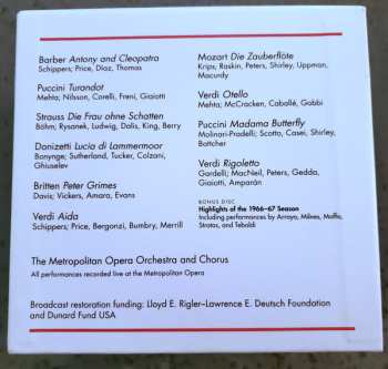 22CD Various: The Inaugural Season: Extraordinary Met Performances From 1966-67 