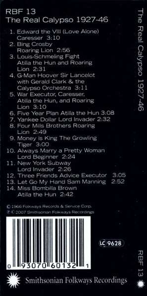 CD Various: The Real Calypso (1927-1946)