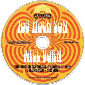 3CD/Doos Various: Too Much Sun Will Burn (The British Psychedelic Sounds of 1967 Volume 2)