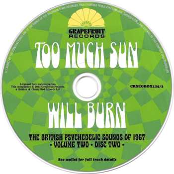 3CD/Doos Various: Too Much Sun Will Burn (The British Psychedelic Sounds of 1967 Volume 2)