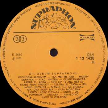 LP Various: XII. Album Supraphonu