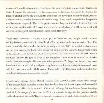 CD Pēteris Vasks: Cello Concerto