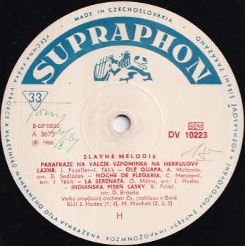 Album Velký Smyčcový Orchestr: Slavné Melodie