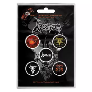 Set Badges Black Metal 