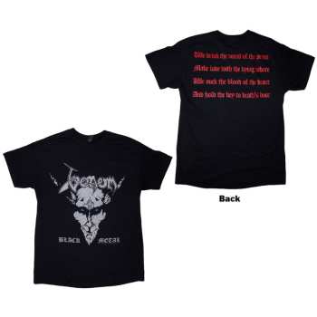 Merch Venom: Venom Unisex T-shirt: Black Metal (black) (back Print) (small) S