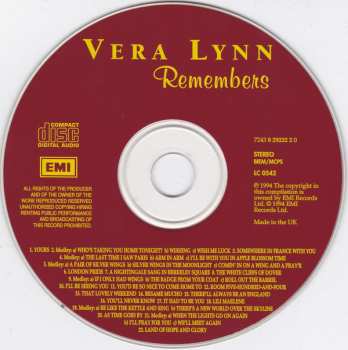 CD Vera Lynn: Remembers - The Songs That Won World War 2