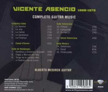 CD Vicente Asencio: Complete Guitar Music