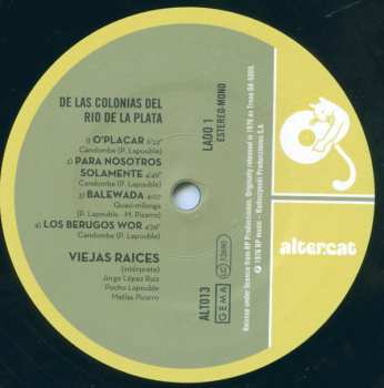 LP Viejas Raices: De Las Colonias Del Río De La Plata