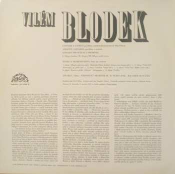 LP Vilém Blodek: Fantazie A Caprice / Andante Cantabile / Koncert Pro Flétnu A Orchestr / Hudba K Shakespearovi
