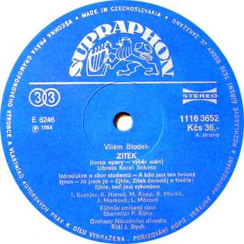 2LP/Doos Kühn Mixed Choir: V Studni / In The Well / (Opera In 1 Act), Zítek (Fragment)